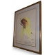 Banc demi-lune en fer peint brun