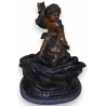 Fontaine "Enfant au dauphin" en bronze