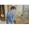 Paintings | Oil on canvas, ‘The Clockmaker’, signed Moinat SA  – Antiques and home décor