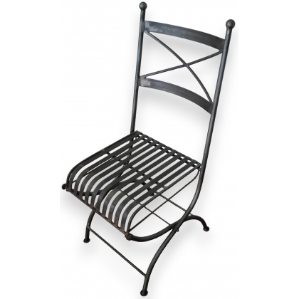  Chaise pliante en fer forgé modèle sur  Moinat SA  - Antiquités décoration
