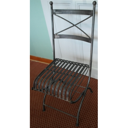  Chaise pliante en fer forgé modèle sur  Moinat SA  - Antiquités décoration