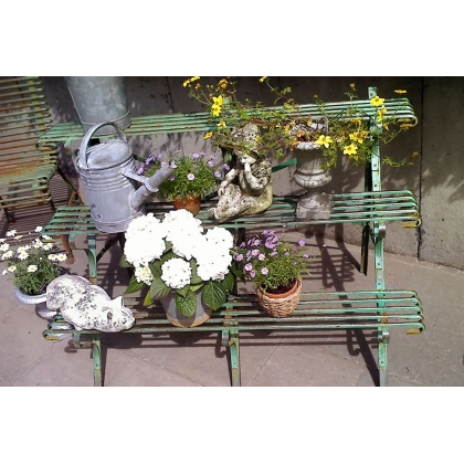  Porte plantes modèle Arras en fer forgé sur  Moinat SA  - Antiquités décoration
