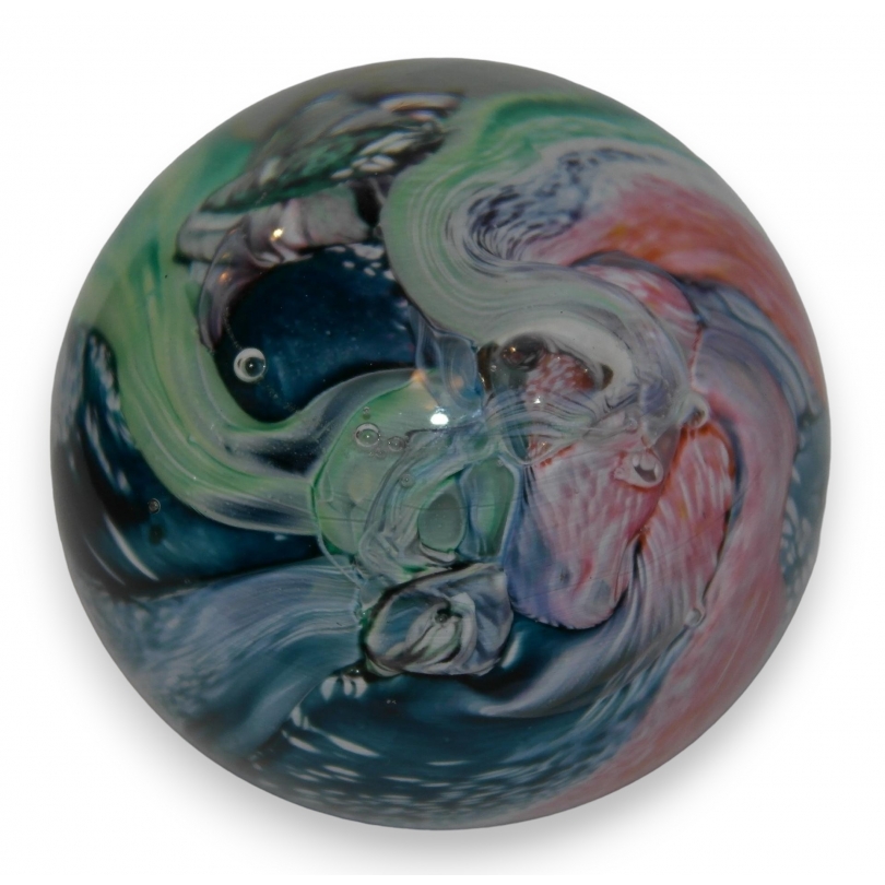 Glass paperweight signed ‘Moinat SA’ – Antiques and home décor