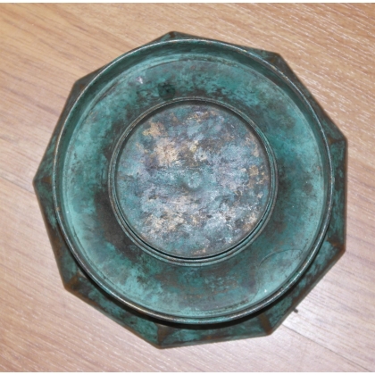  Photophore avec pied en laiton vert de sur  Moinat SA  - Antiquités décoration