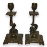Pair of decorative brass candlesticks by Moinat SA – Antiques and home décor