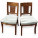 Paire de chaises Directoire dossier