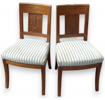 Paire de chaises Directoire dossier