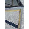  Table basse en laiton chromée et sur  Moinat SA  - Antiquités décoration