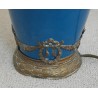  Lampe en porcelaine bleue garnie de sur  Moinat SA  - Antiquités décoration
