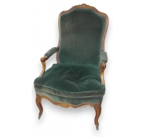 Fauteuil Louis XV sur roulettes