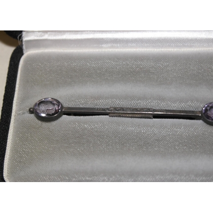  Broche en argent avec 2 pierre sur  Moinat SA  - Antiquités décoration