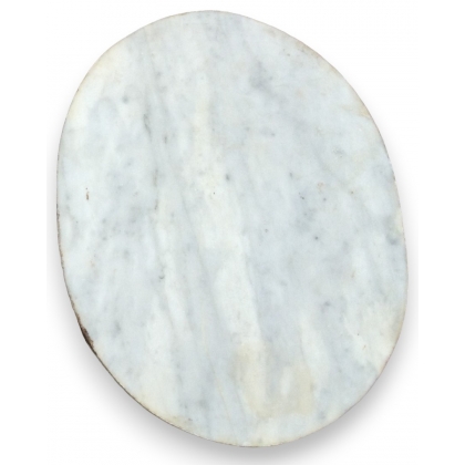 Plateau de chevet ovale en marbre