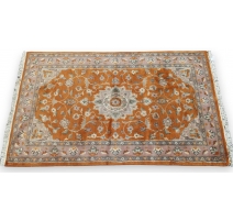 Tapis pakistanais orange et rose