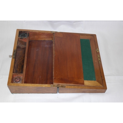 Large walnut inlaid writing desk by Moinat SA – Antiques and home décor
