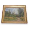Paintings | Oil on canvas "Village and Church" Moinat SA  - Antiques and home décor