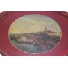 Painted sheet metal boardroom tray "View of Moinat SA" – Antiques and home décor