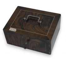 Safety deposit box, iron painted wood effect,