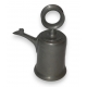Lampe double sur pied en fonte blanche