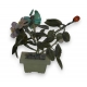 Cache-pot rond jaune papillons - Grand