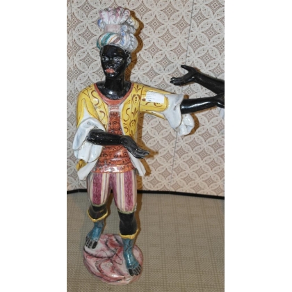 Pair of polychrome Nubian figures by Moinat SA – Antiques and Decor