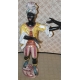 Paire de Nubiens polychrome en