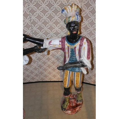 Pair of polychrome Nubian figures by Moinat SA – Antiques and Decor