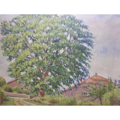 Paintings | Oil on canvas: ‘Country Landscape’ by Moinat SA  – Antiques and home décor