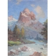 Tableau "Alpes Bernoises" signé G. DJAKELI