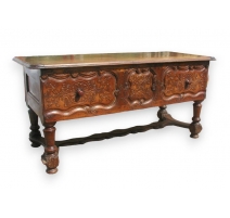 Norman table with carved belt,