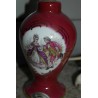 Small red porcelain lamp, decorated by Moinat SA – Antiques and home décor