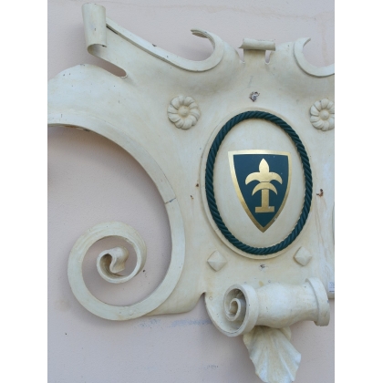  Grande enseigne en fer forgé beige avec sur  Moinat SA  - Antiquités décoration