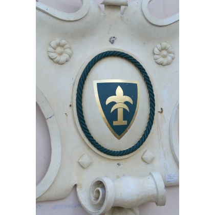  Grande enseigne en fer forgé beige avec sur  Moinat SA  - Antiquités décoration