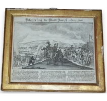 Gravure "Siège de la ville de Zurich