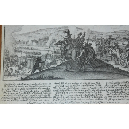 Engraving: ‘The City of Zurich’ by Moinat SA – Antiques and decorative items – Engravings, lithographs