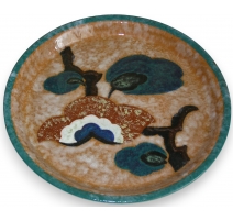 Miroir rond avec étagère