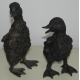 Par de patos en bronce
