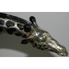 Paire de girafes en bronze argenté