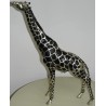 Paire de girafes en bronze argenté
