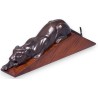 Puma en bronze sur un socle en acajou
