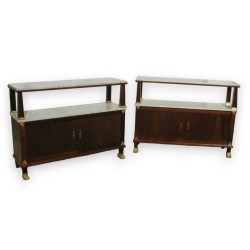 A pair of converted side tables. Marble tops. From  Moinat SA  - Antiques and home décor