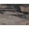 Dessin à l'encre de chine "l'Alpage"  sur Moinat SA  - Antiquités décoration -  Gouaches, Aquarelles, Pastels