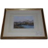 Coloured engraving ‘Geneva on the banks of the Rhône’ by Moinat SA – Antiques and decorative items – Engravings, lithographs