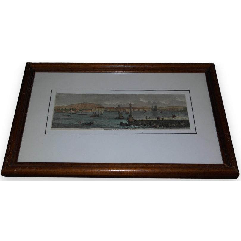 Coloured engraving ‘General view of Moinat SA’ – Antiques and decorative items – Engravings, lithographs