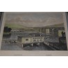 Coloured engraving "Geneva, Pont de la Moinat SA" – Antiques and decorative items – Engravings, lithographs
