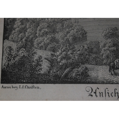 Engraving ‘Ansicht der Stadt Genf’ by Moinat SA – Antiques and decorative items – Engravings, lithographs