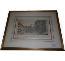Gravure "Place et Porte de Rive" de P.
