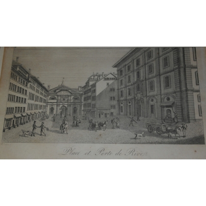 Engraving ‘Place et Porte de Rive’ by P. on Moinat SA – Antiques and decorative items – Engravings, lithographs