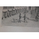 Gravure "Place et Porte de Rive" de P.
