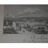Engraving: ‘View of Geneva from Les Pâquis’ by Moinat SA – Antiques and decorative items – Engravings, lithographs