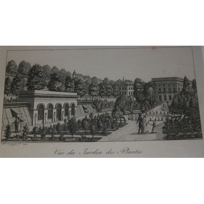 Engraving: ‘View of the Jardin des Plantes’, by Moinat SA – Antiques and decorative items – Engravings, lithographs